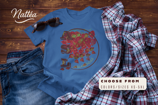 ASL Awareness T-Shirt – Autumn leaves
