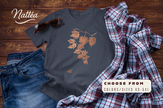 Vintage Style  Autumn Leaves Tee, Fall Season t-shirt