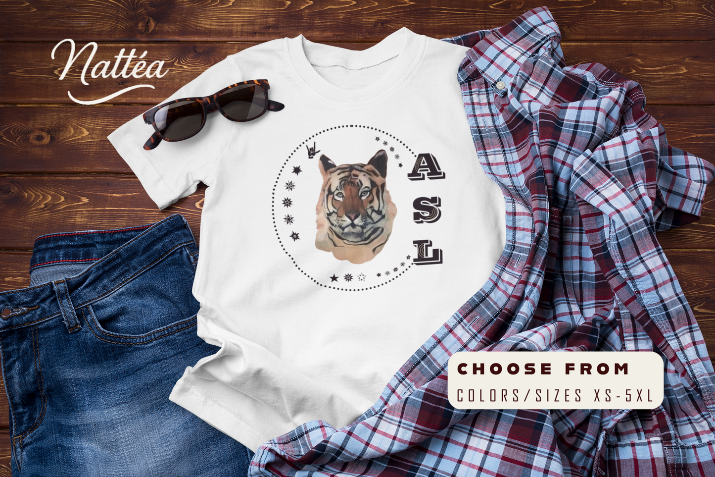Tiger T-Shirt – ASL Love Sign Language