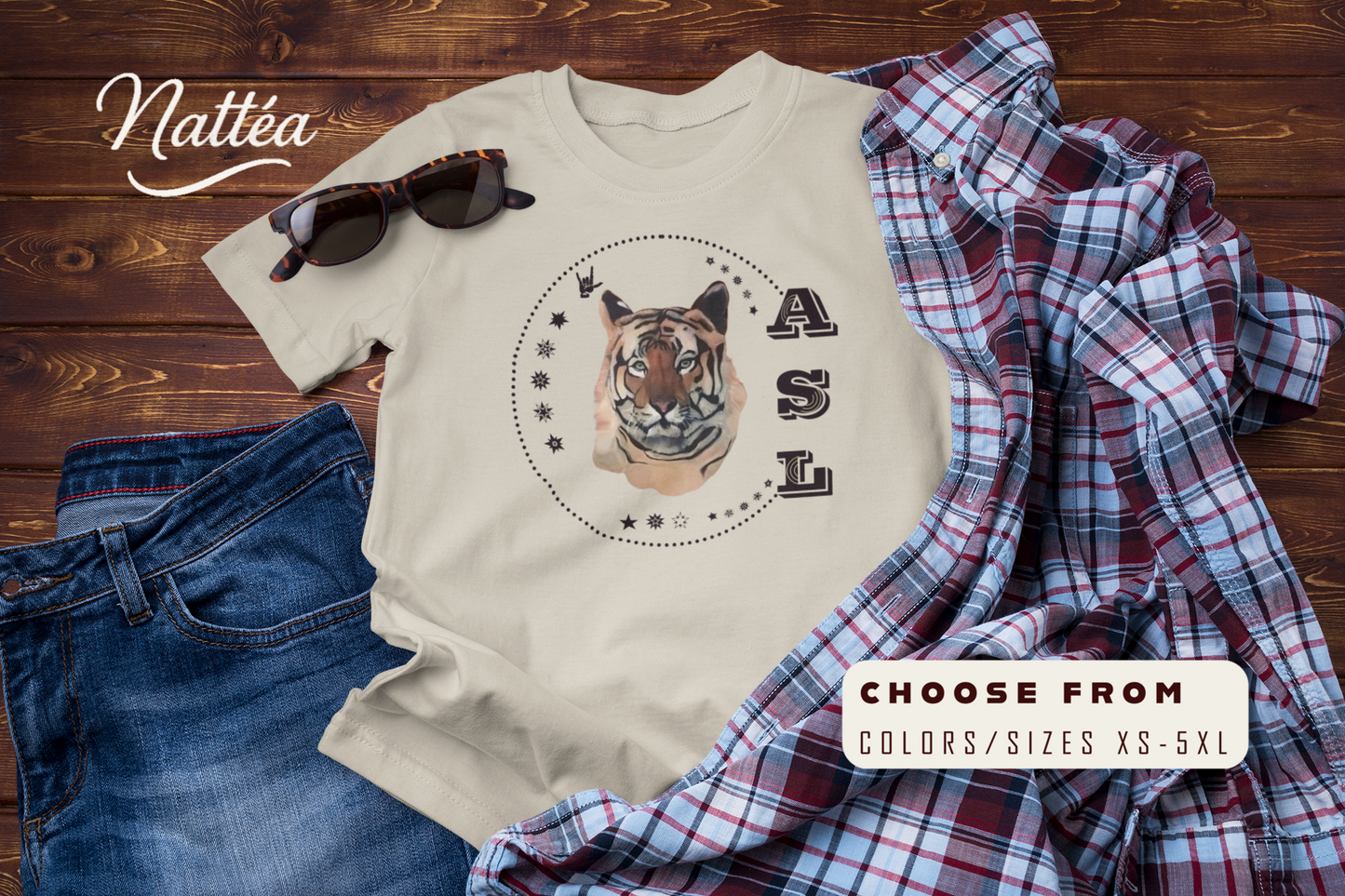 Tiger T-Shirt – ASL Love Sign Language
