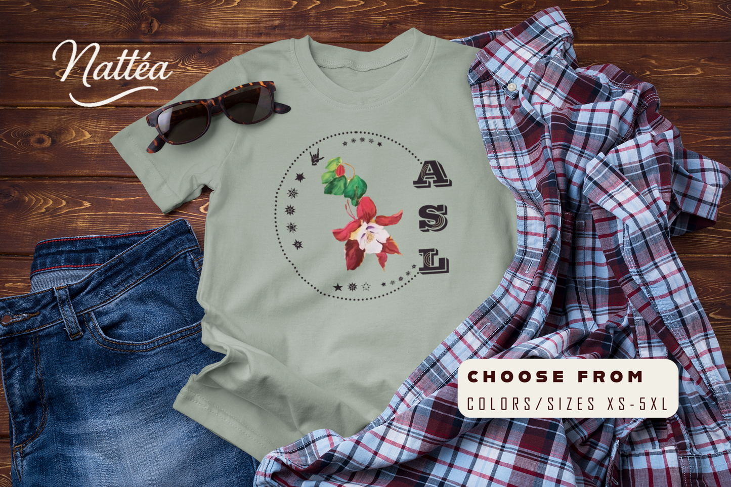 Fuchsia T-Shirt – ASL Love Sign Language
