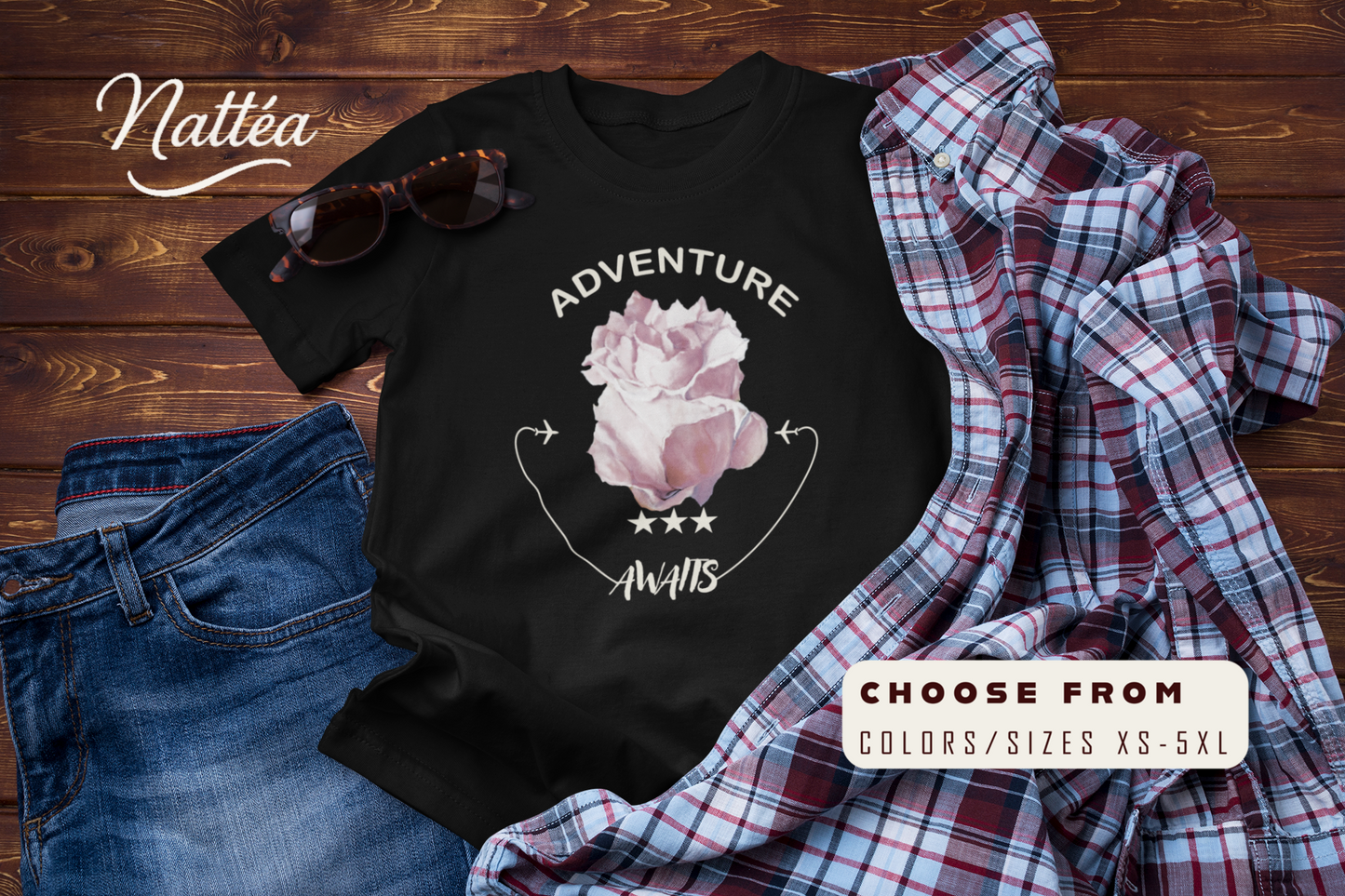 Tender Rose   T-Shirt – Adventure Awaits
