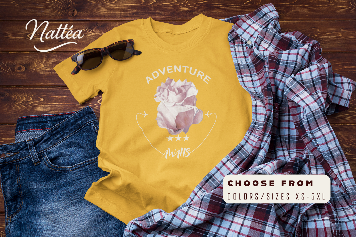 Tender Rose   T-Shirt – Adventure Awaits