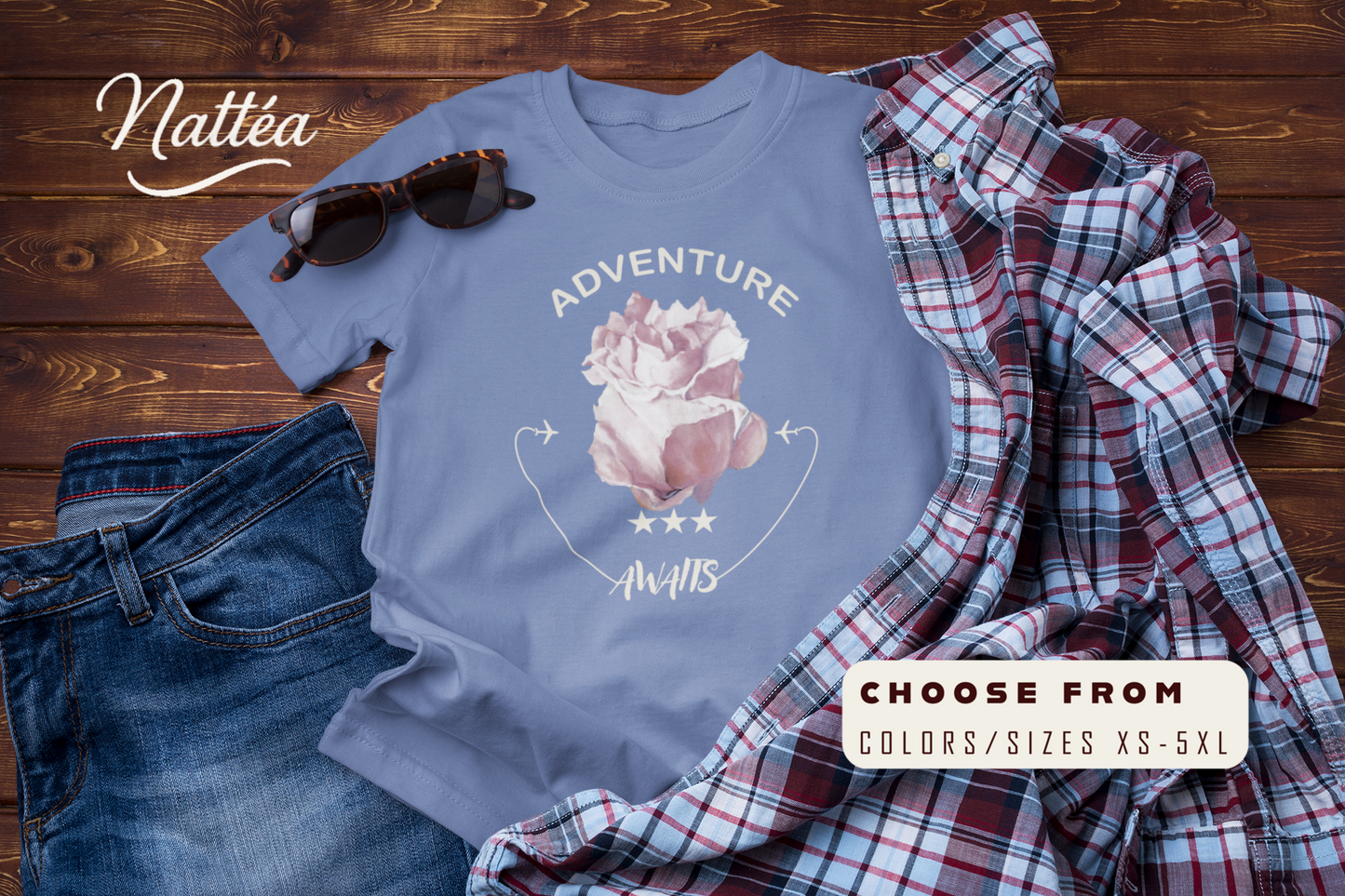 Tender Rose   T-Shirt – Adventure Awaits