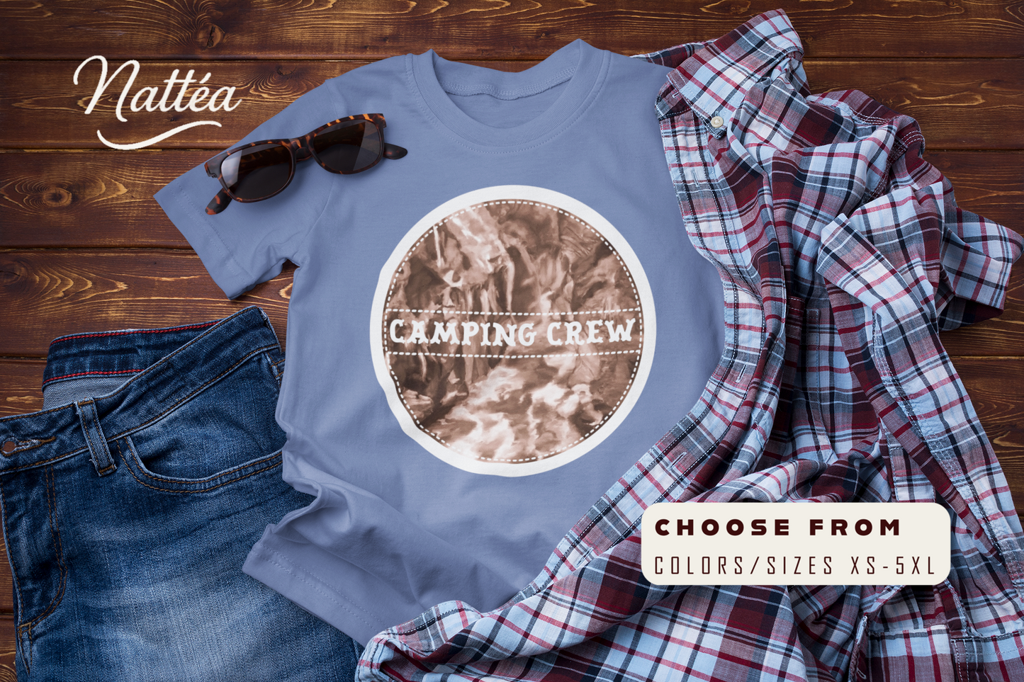 Camping Crew T-Shirt – Outdoor Adventure Friends Tee
