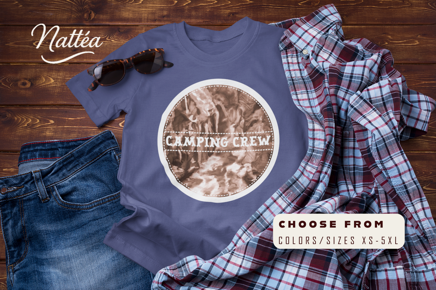 Camping Crew T-Shirt – Outdoor Adventure Friends Tee