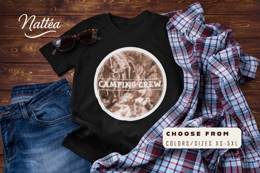 Camping Crew T-Shirt – Outdoor Adventure Friends Tee