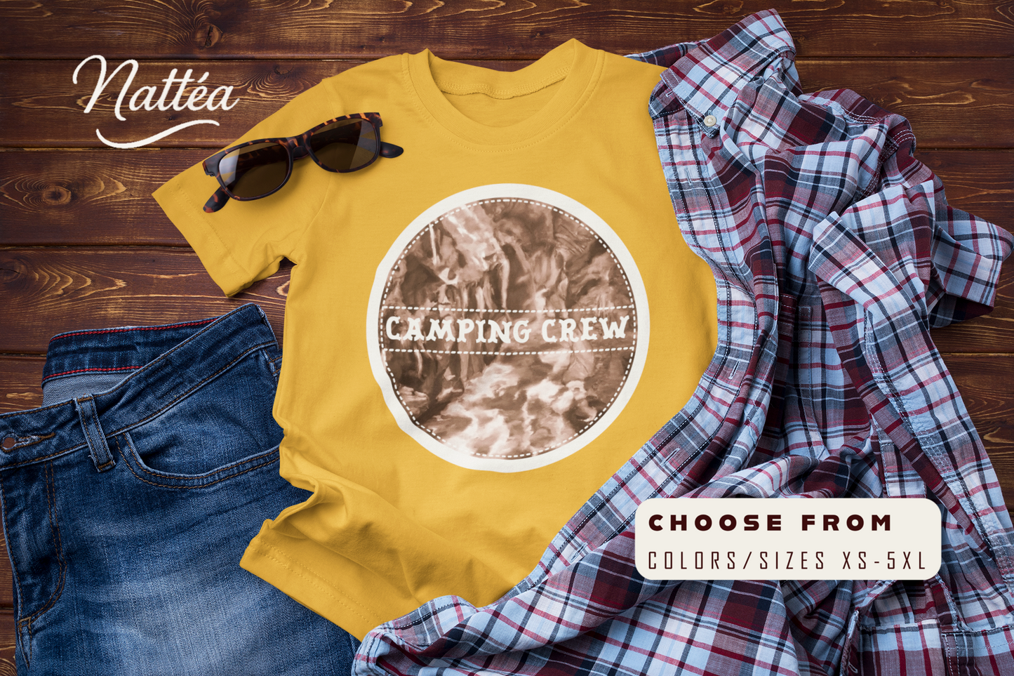 Camping Crew T-Shirt – Outdoor Adventure Friends Tee