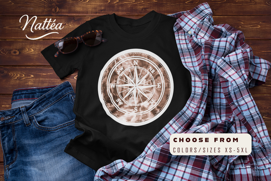 Compass T-Shirt – Vintage Style Adventure Travel Tee