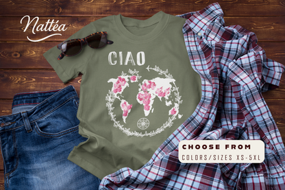 CIAO Travel T-Shirt – World Adventure Map Design