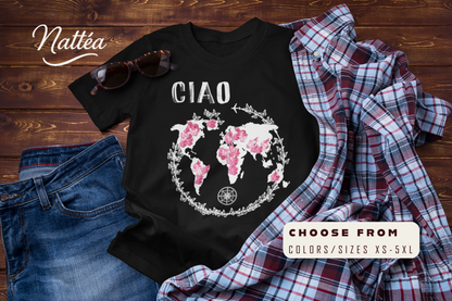CIAO Travel T-Shirt – World Adventure Map Design