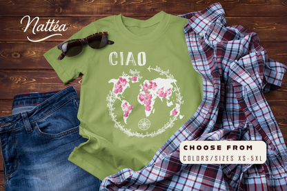 CIAO Travel T-Shirt – World Adventure Map Design