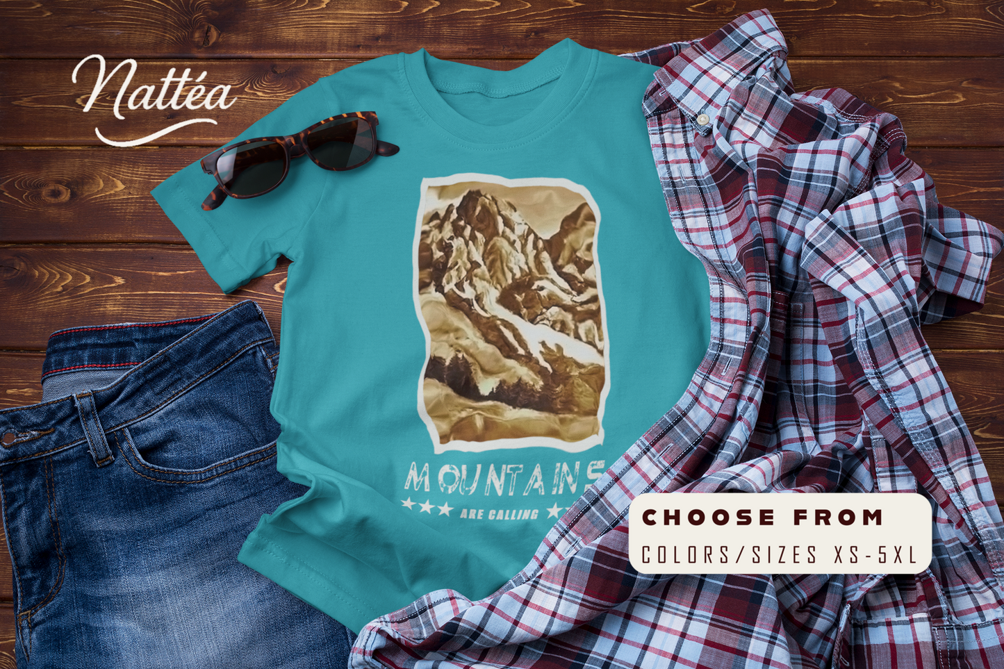 The Mountains Are Calling T-Shirt – Adventure Outdoor Hiking Tee