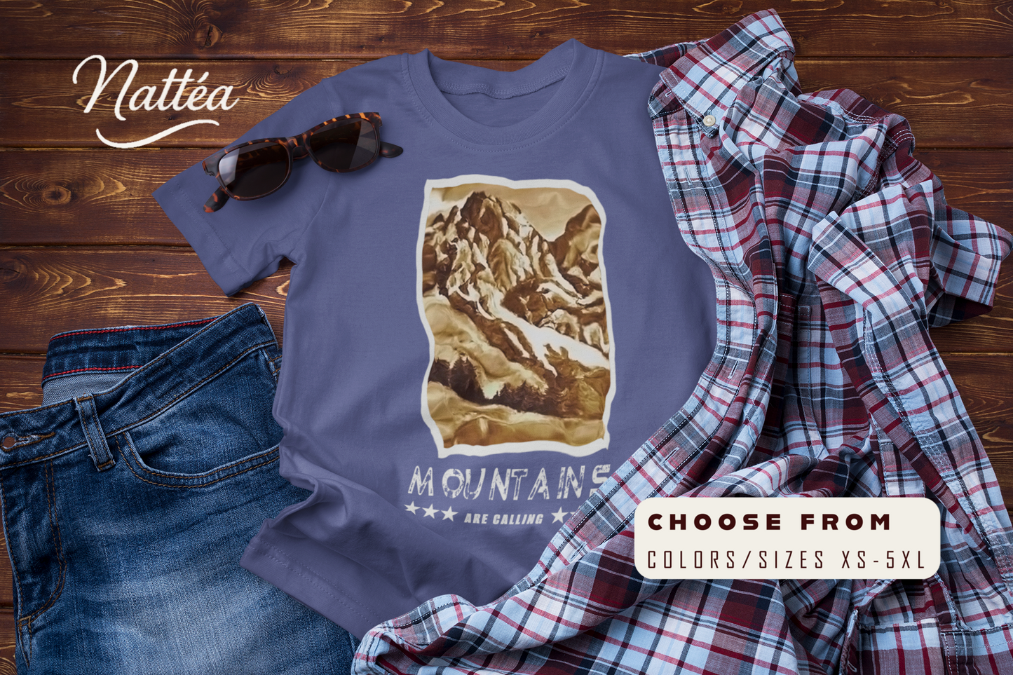 The Mountains Are Calling T-Shirt – Adventure Outdoor Hiking Tee