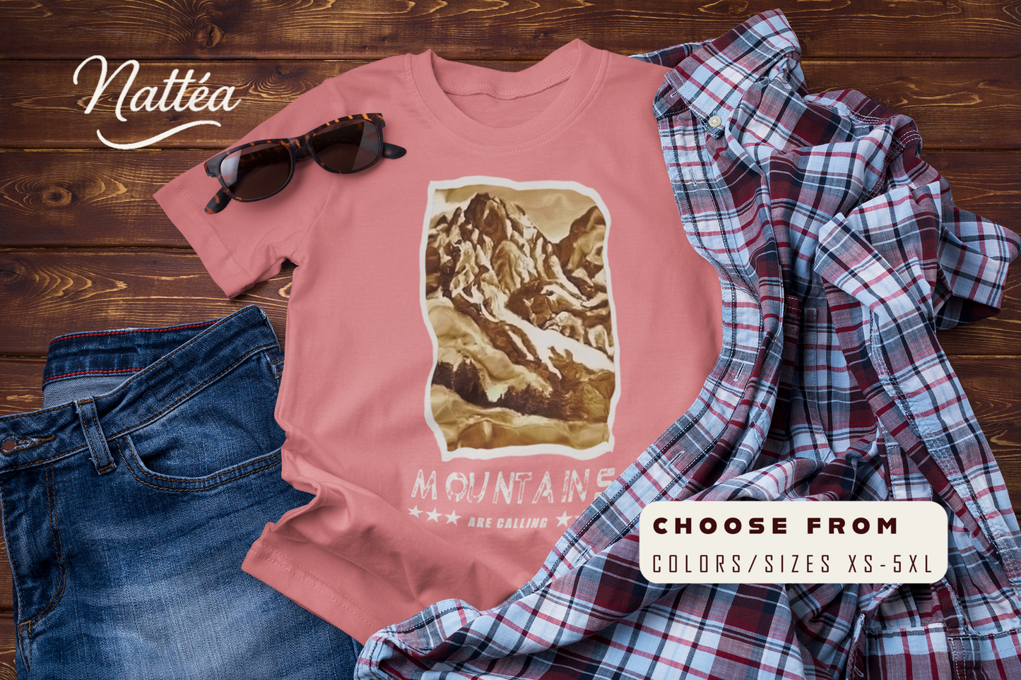 The Mountains Are Calling T-Shirt – Adventure Outdoor Hiking Tee