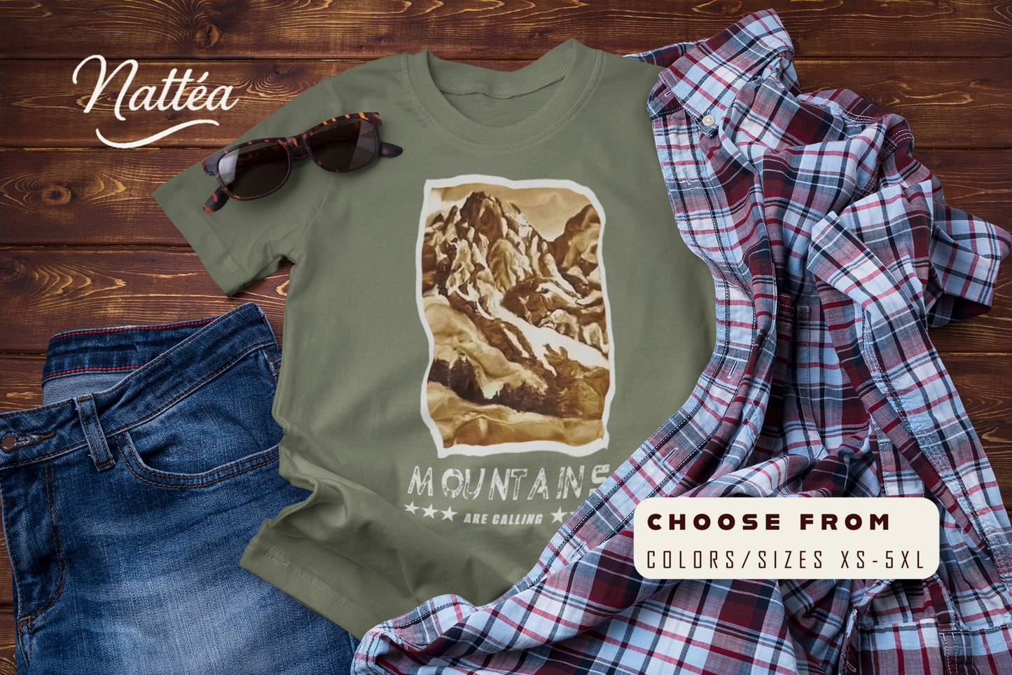 The Mountains Are Calling T-Shirt – Adventure Outdoor Hiking Tee