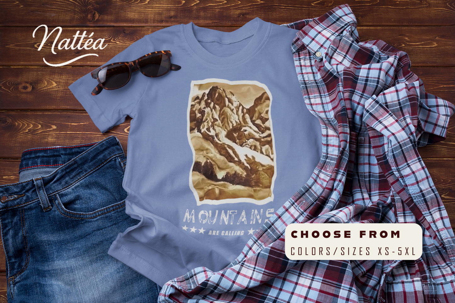 The Mountains Are Calling T-Shirt – Adventure Outdoor Hiking Tee