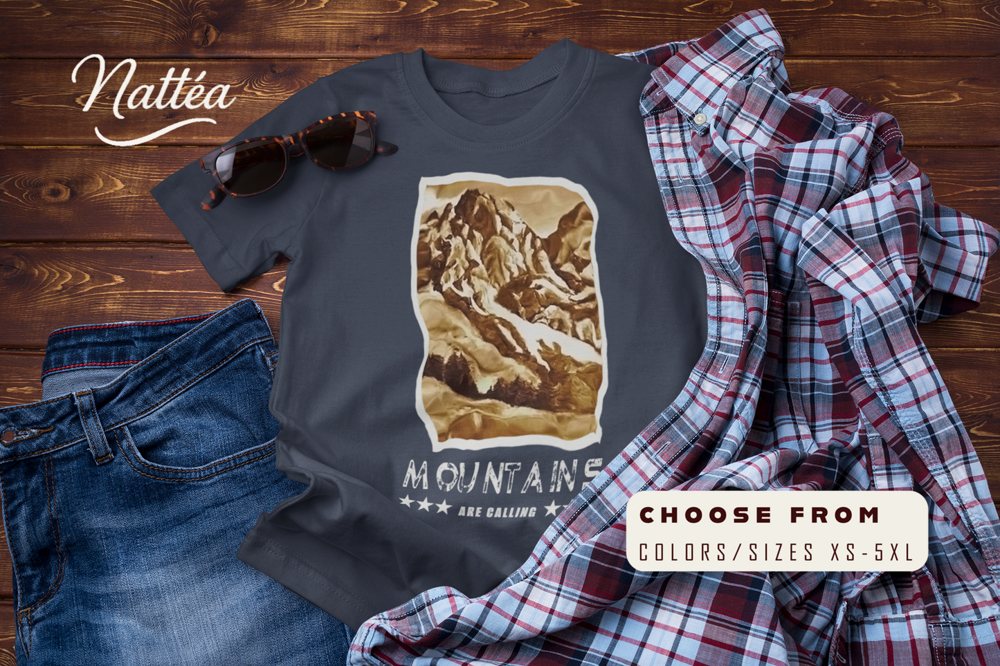 The Mountains Are Calling T-Shirt – Adventure Outdoor Hiking Tee
