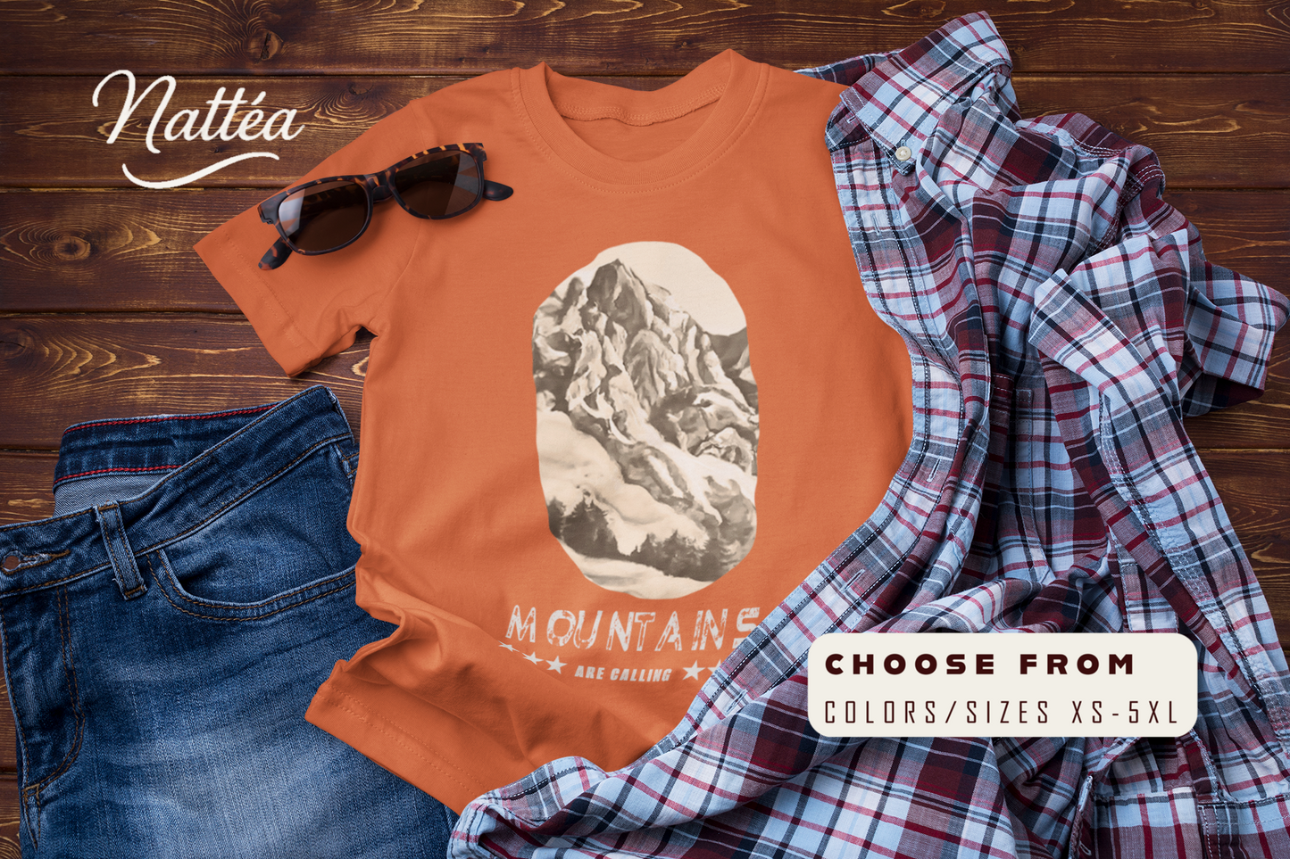 The Mountains Are Calling T-Shirt – Adventure Outdoor Hiking Vintage Style Tee