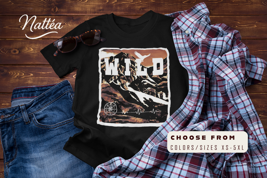 Wild Vintage  Mountain Scene T-Shirt