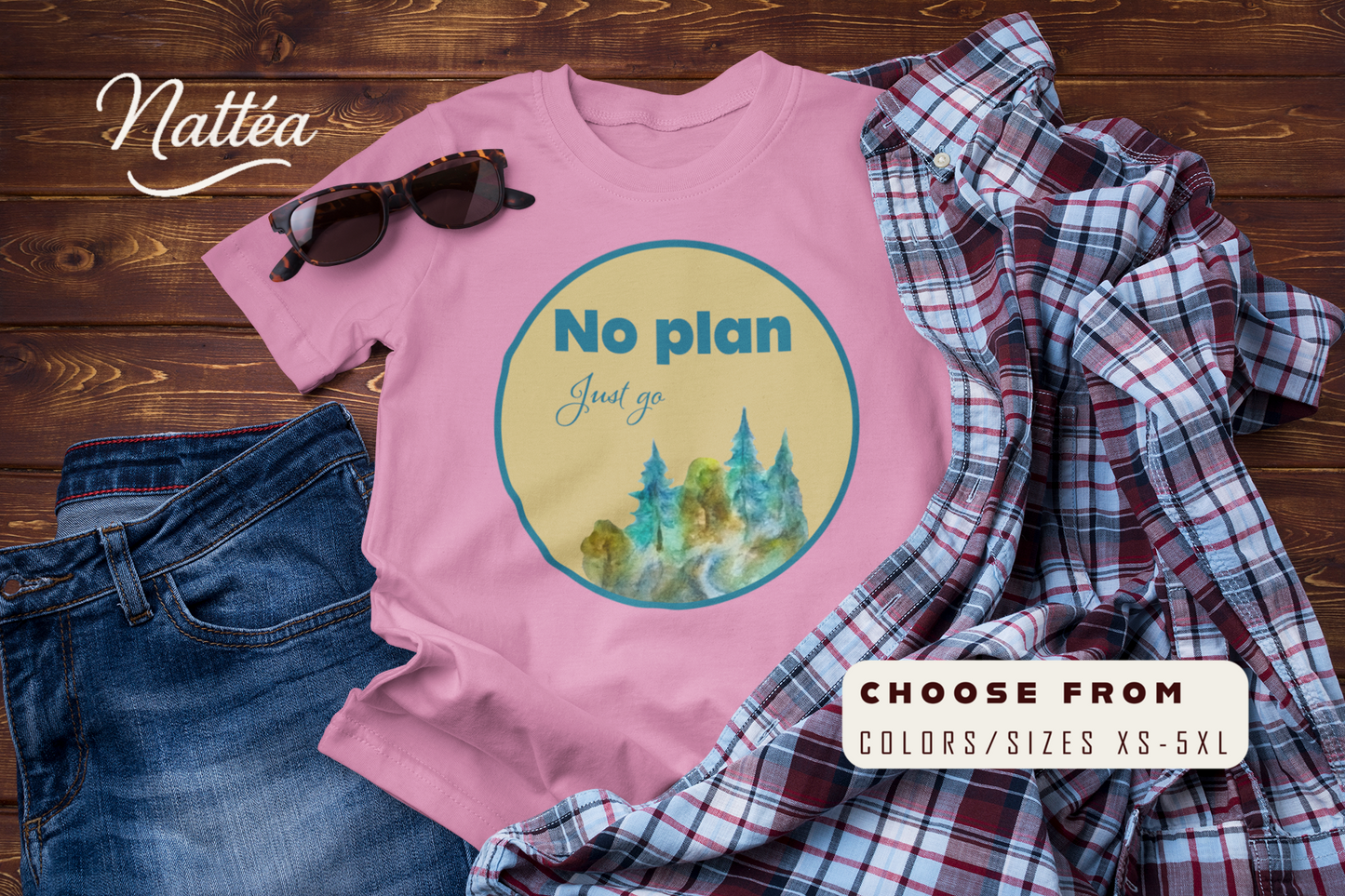 No Plan Just Go Adventure T-Shirt