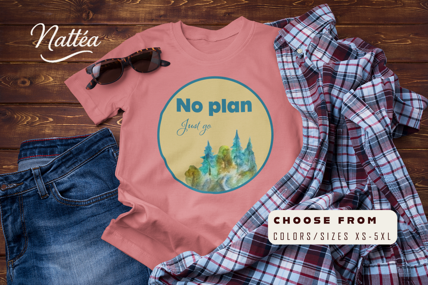 No Plan Just Go Adventure T-Shirt