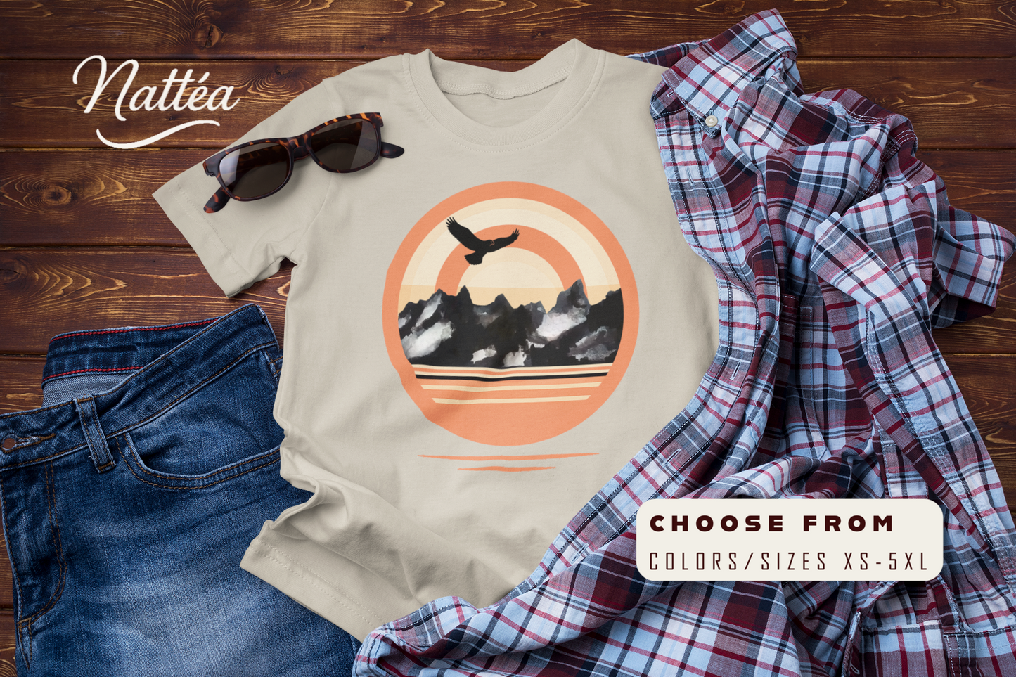 Retro Ea Sunset T-Shirt – Vintage Mountain Adventure Tee