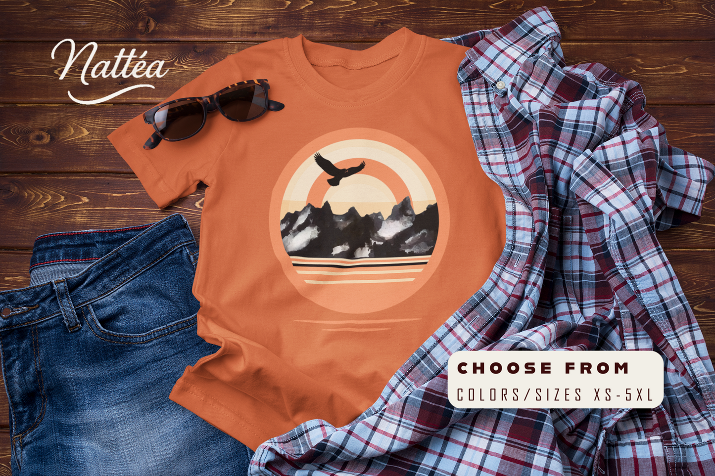 Retro Ea Sunset T-Shirt – Vintage Mountain Adventure Tee