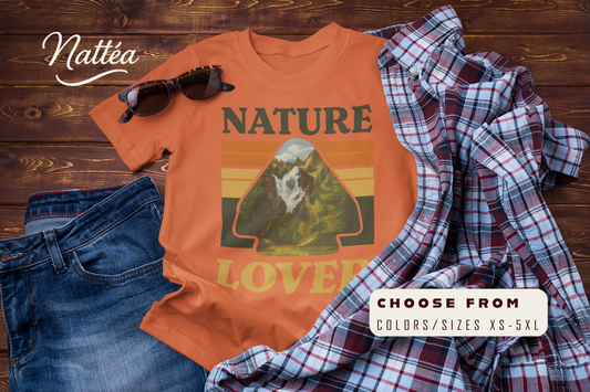 Nature Lover T-Shirt – Retro Mountain Landscape Art Tee