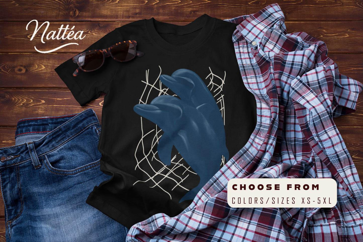 Blue Horizon Dreams – Dolphin Travel Ocean Lover Tee