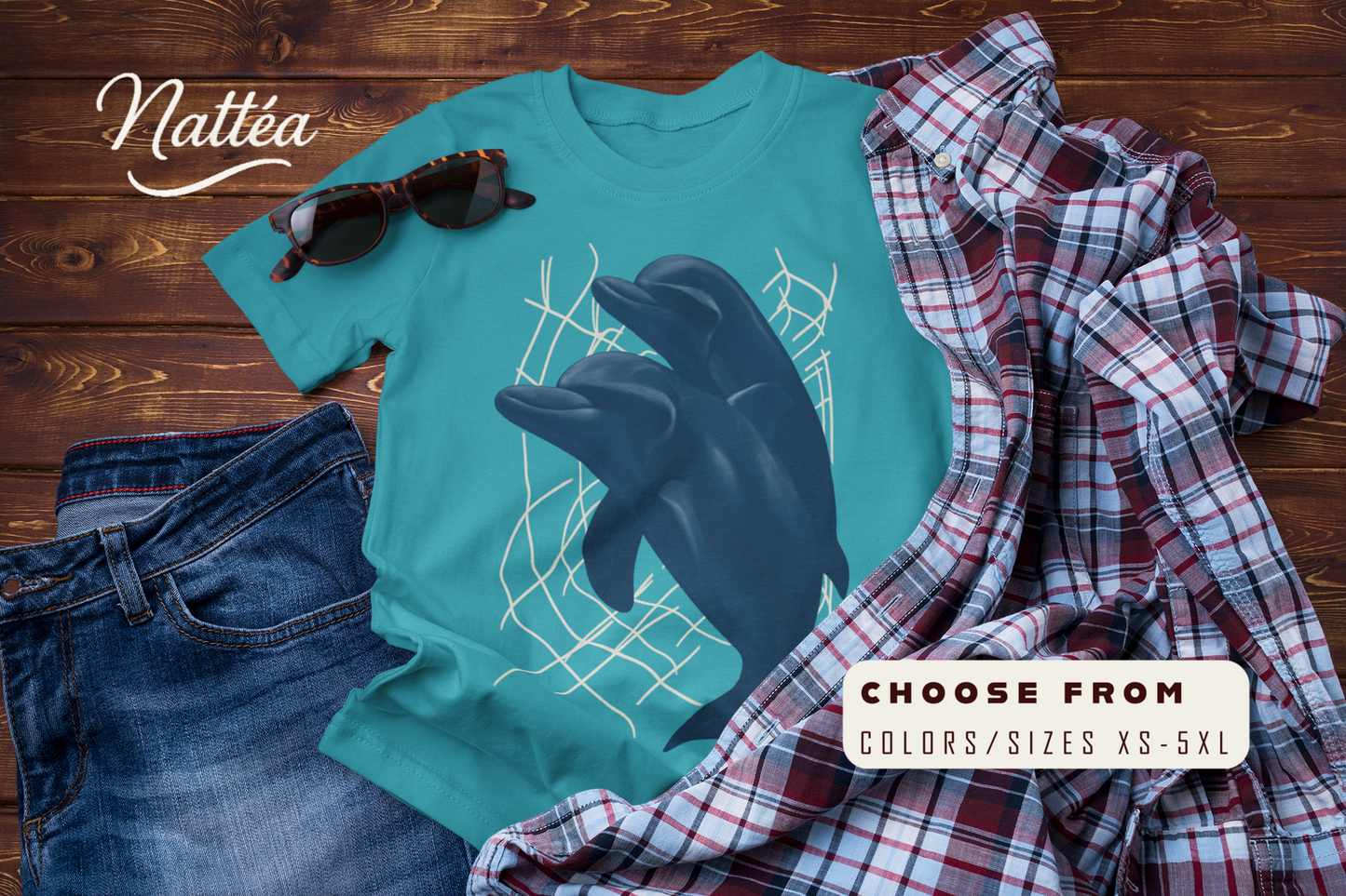 Blue Horizon Dreams – Dolphin Travel Ocean Lover Tee