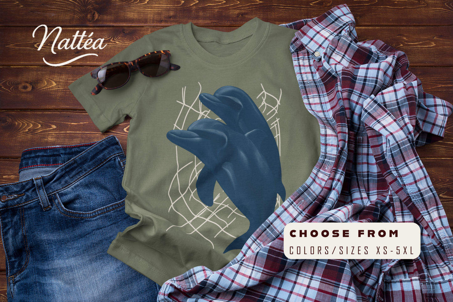 Blue Horizon Dreams – Dolphin Travel Ocean Lover Tee