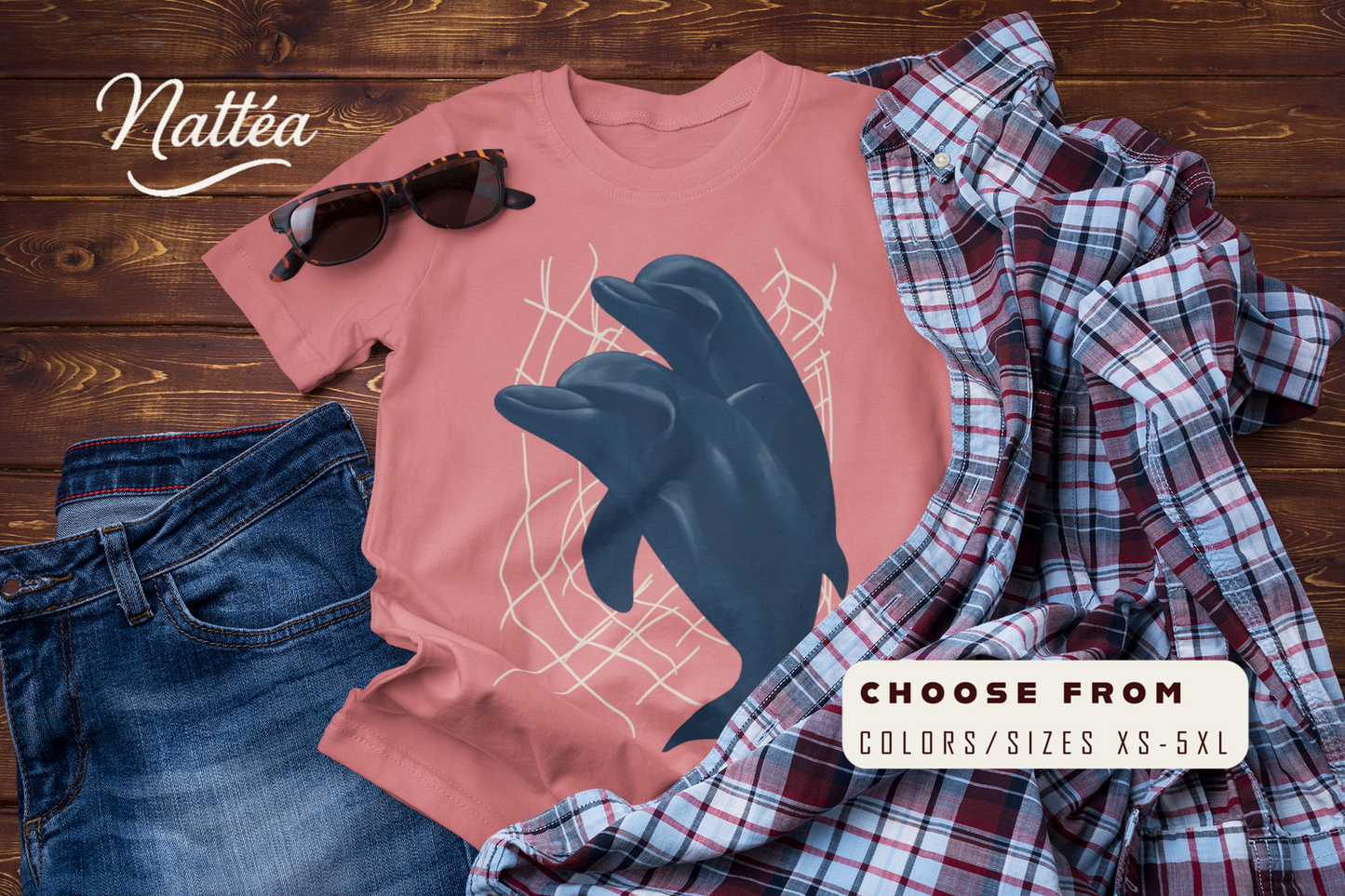 Blue Horizon Dreams – Dolphin Travel Ocean Lover Tee