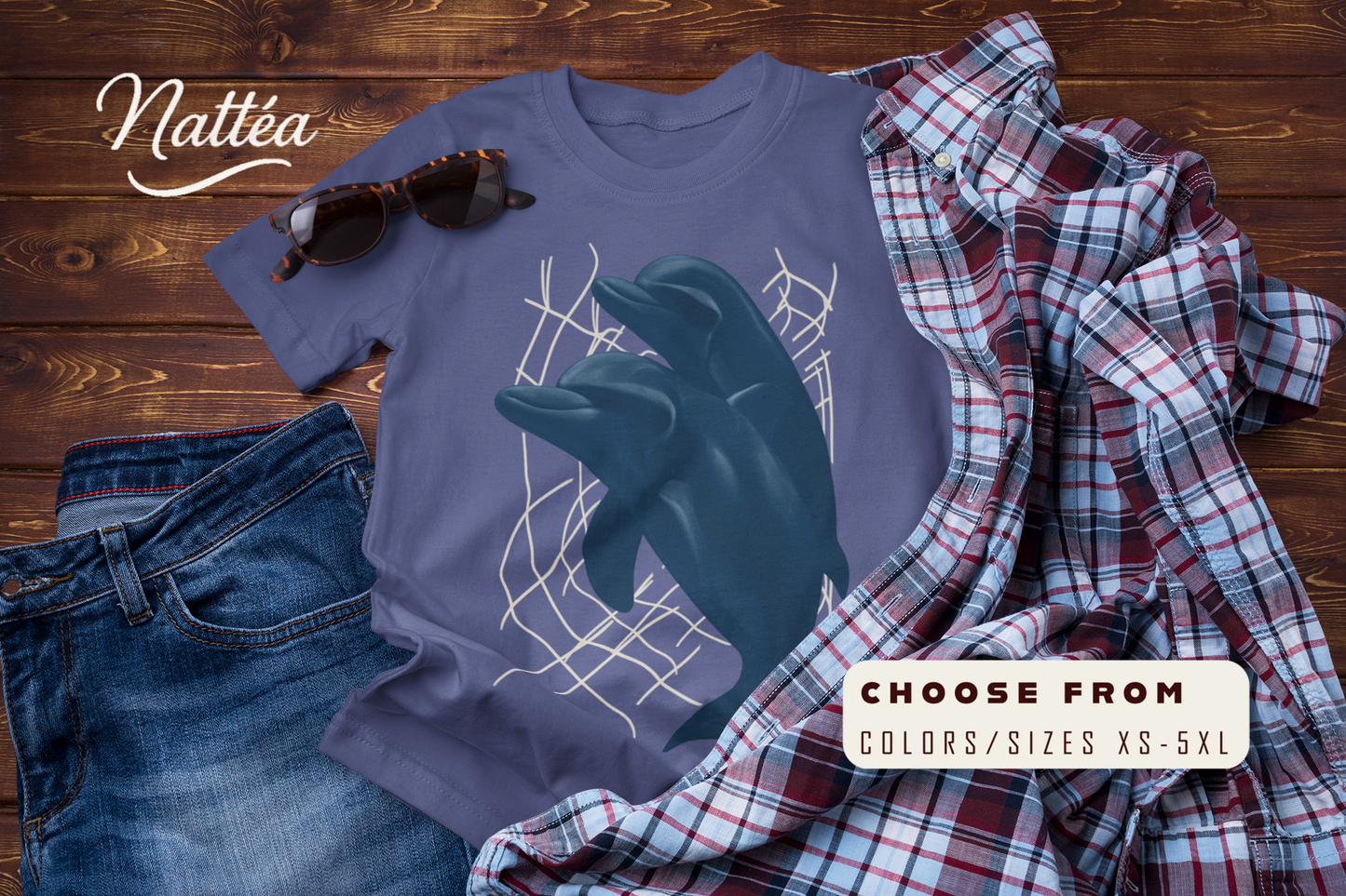 Blue Horizon Dreams – Dolphin Travel Ocean Lover Tee