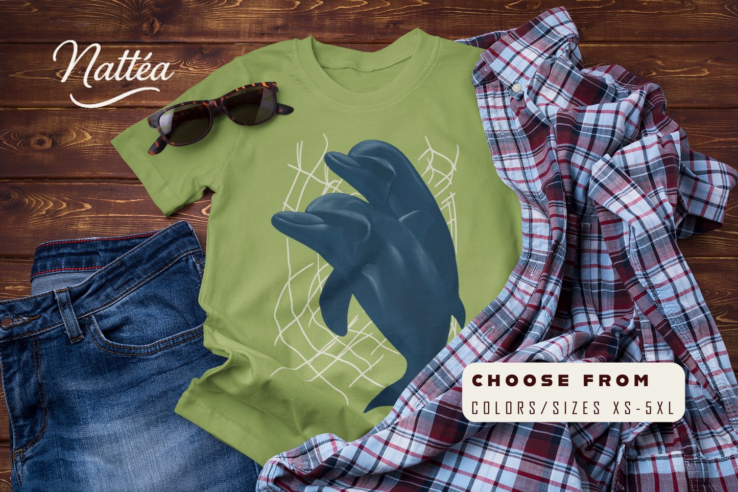Blue Horizon Dreams – Dolphin Travel Ocean Lover Tee