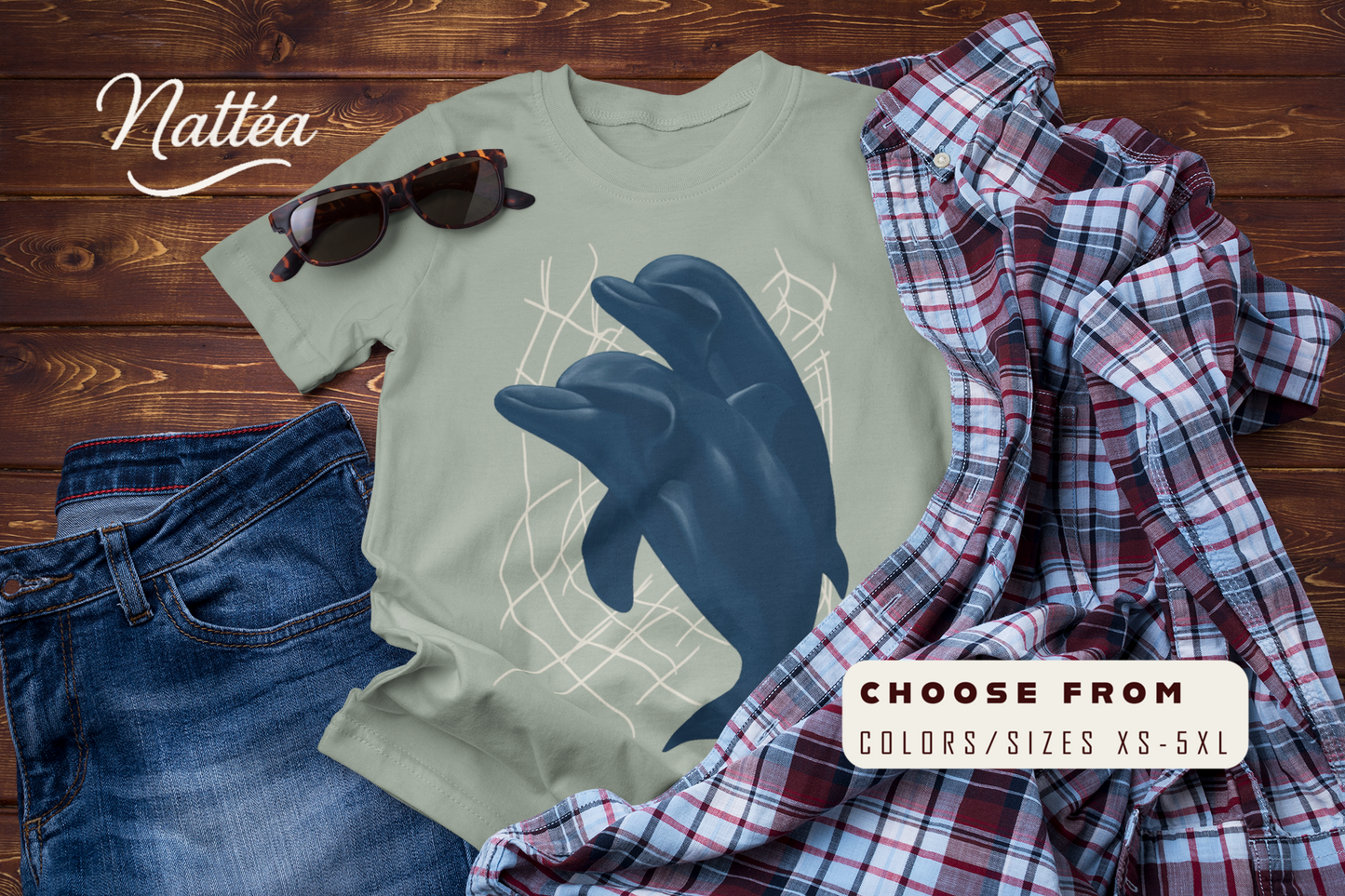 Blue Horizon Dreams – Dolphin Travel Ocean Lover Tee