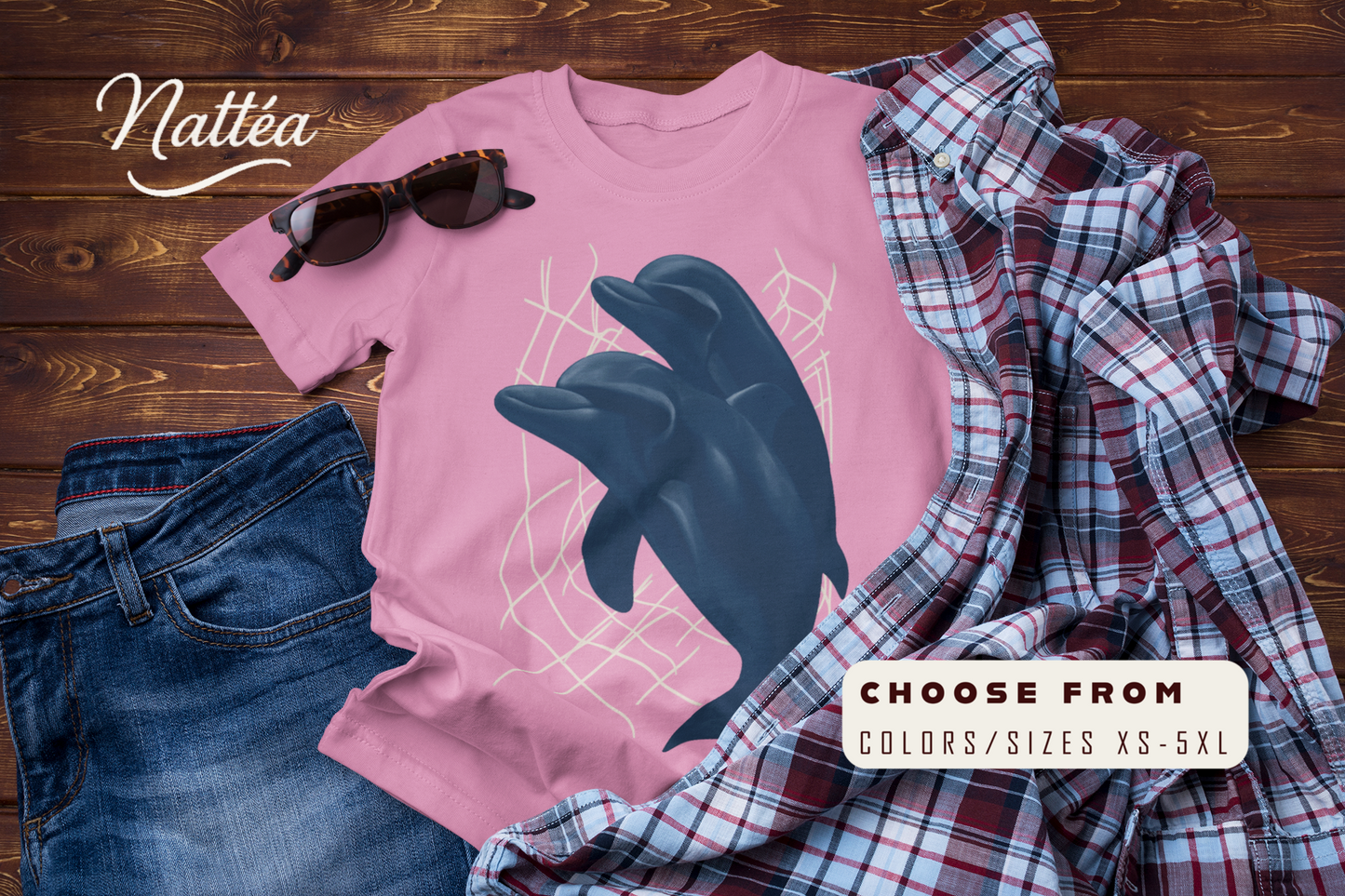 Blue Horizon Dreams – Dolphin Travel Ocean Lover Tee