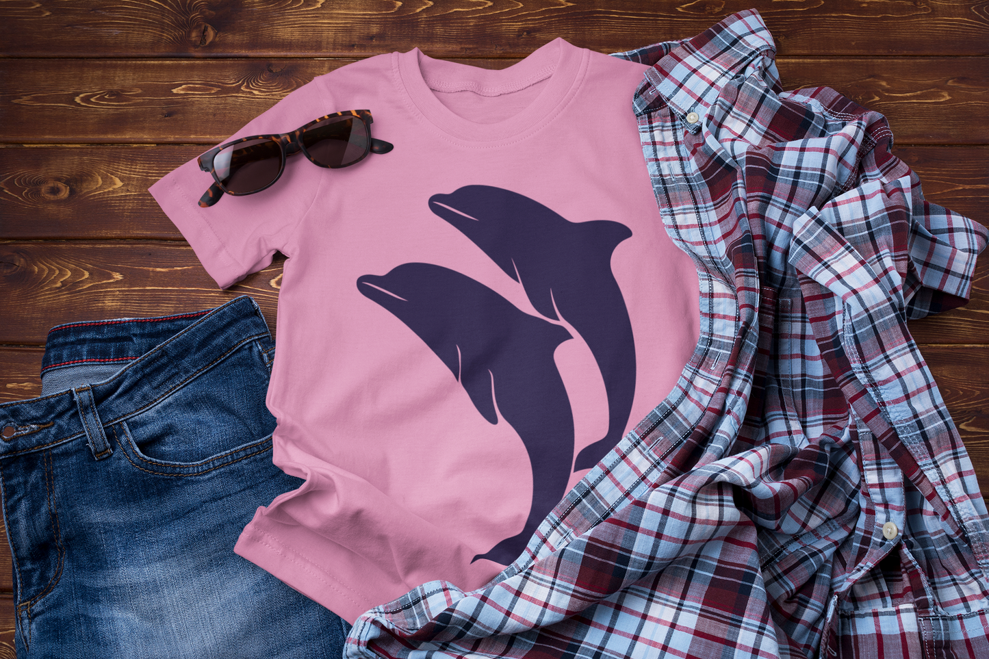 Dancing Dolphins Tee – Ocean Freedom Shirt for Dreamers & Travelers