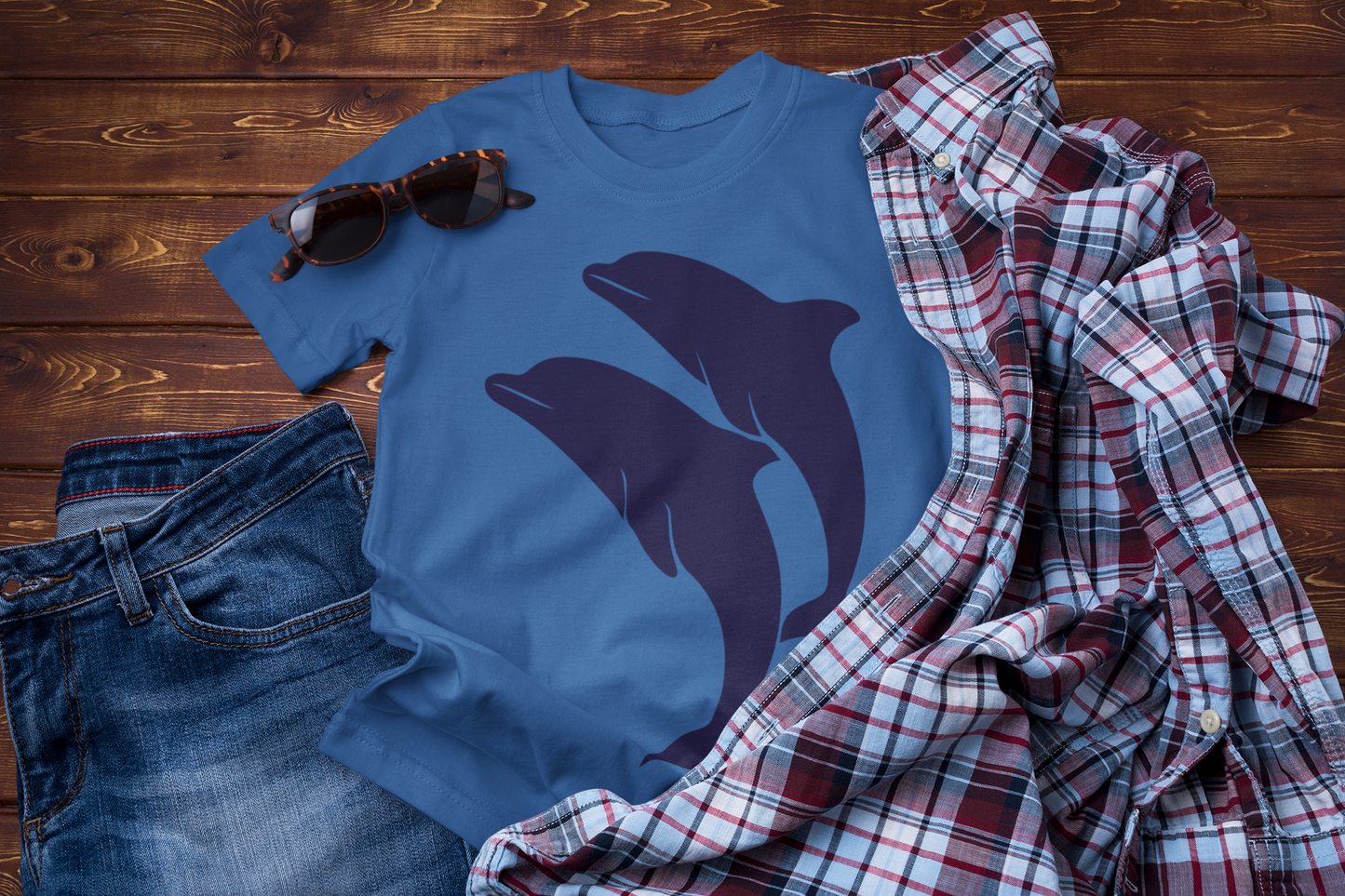 Dancing Dolphins Tee – Ocean Freedom Shirt for Dreamers & Travelers