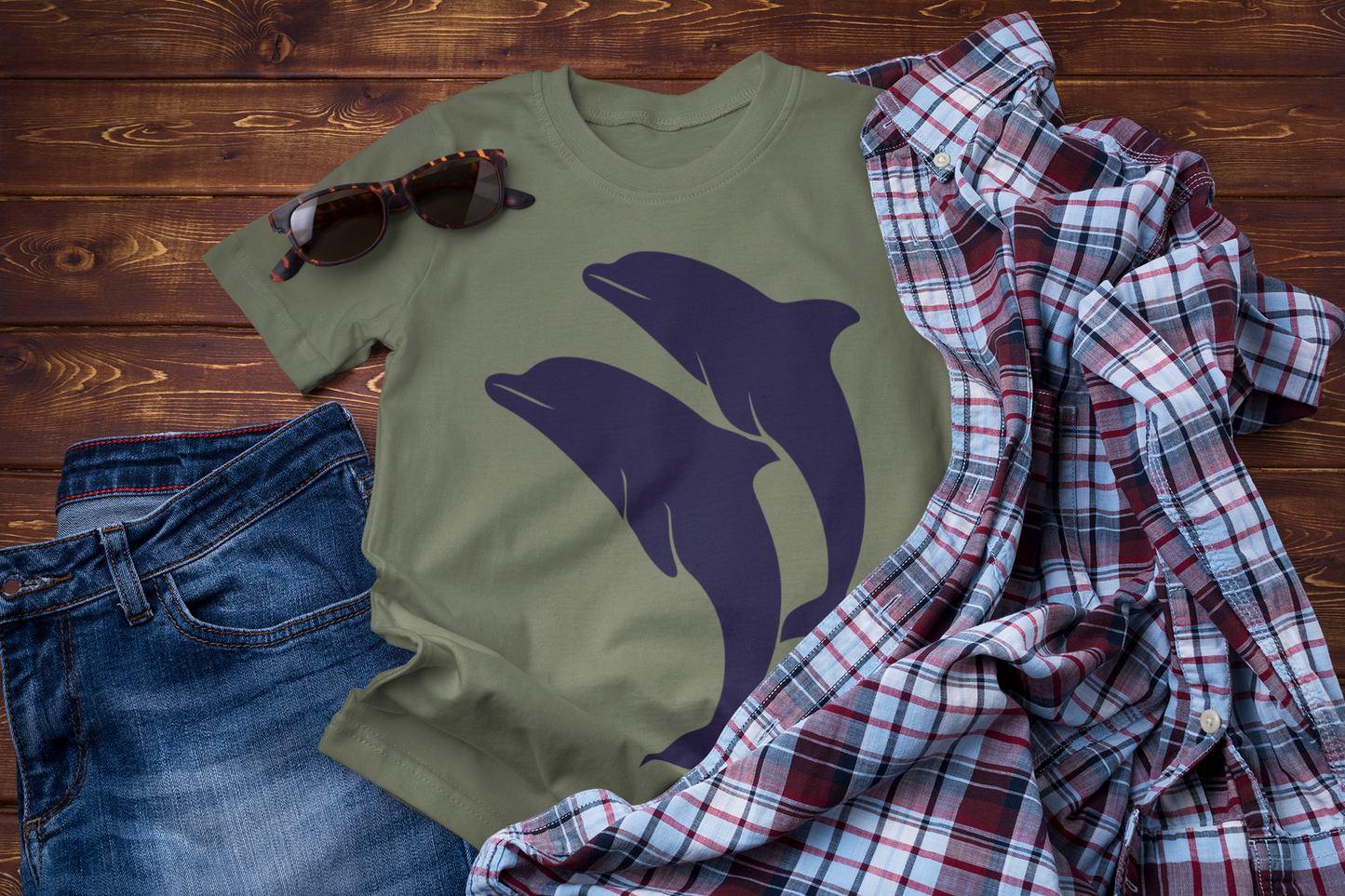 Dancing Dolphins Tee – Ocean Freedom Shirt for Dreamers & Travelers