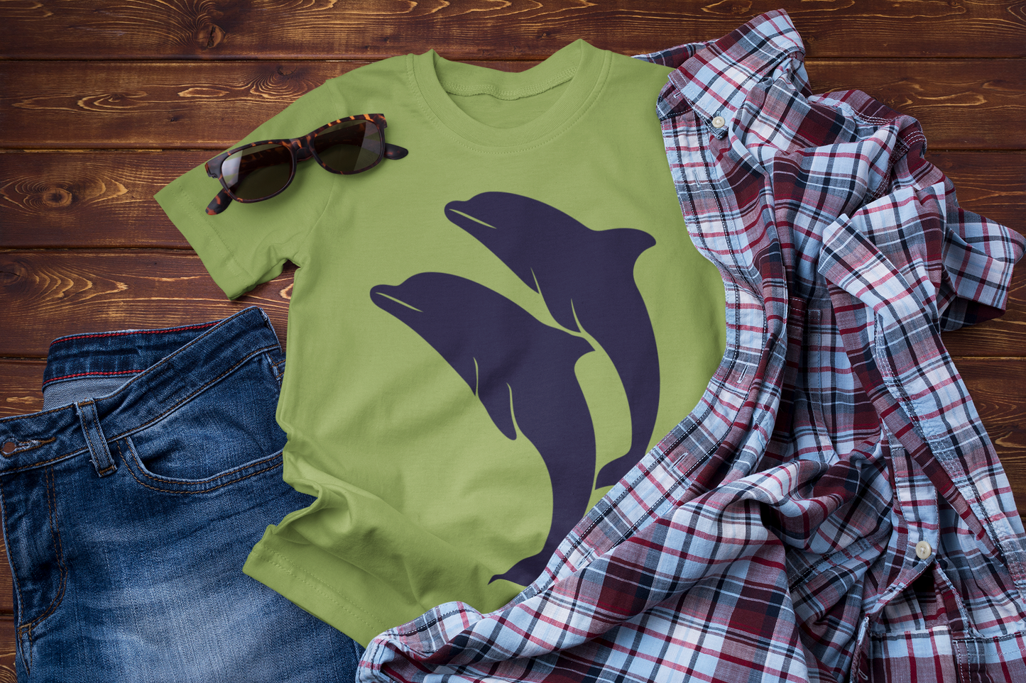 Dancing Dolphins Tee – Ocean Freedom Shirt for Dreamers & Travelers