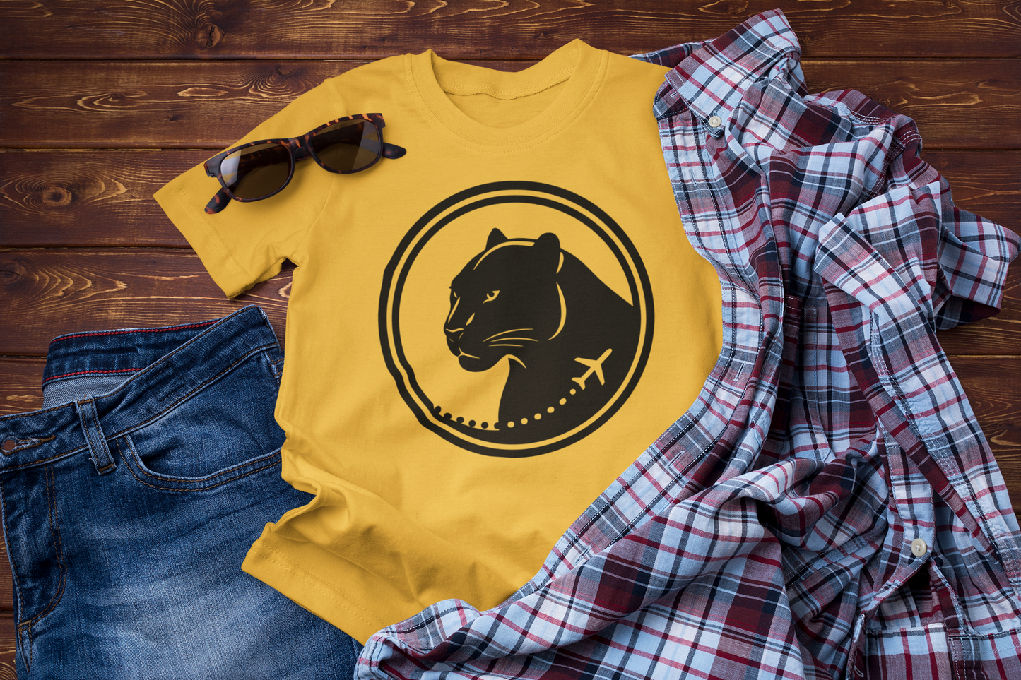Flight of the Panther – Bold Explorer Travel Shirt