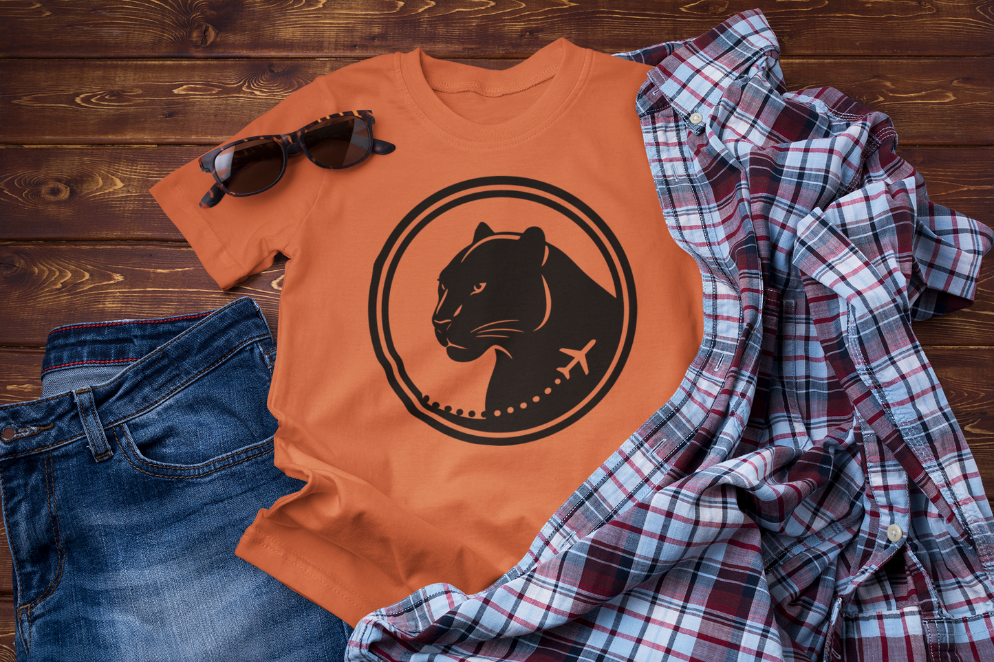 Flight of the Panther – Bold Explorer Travel Shirt