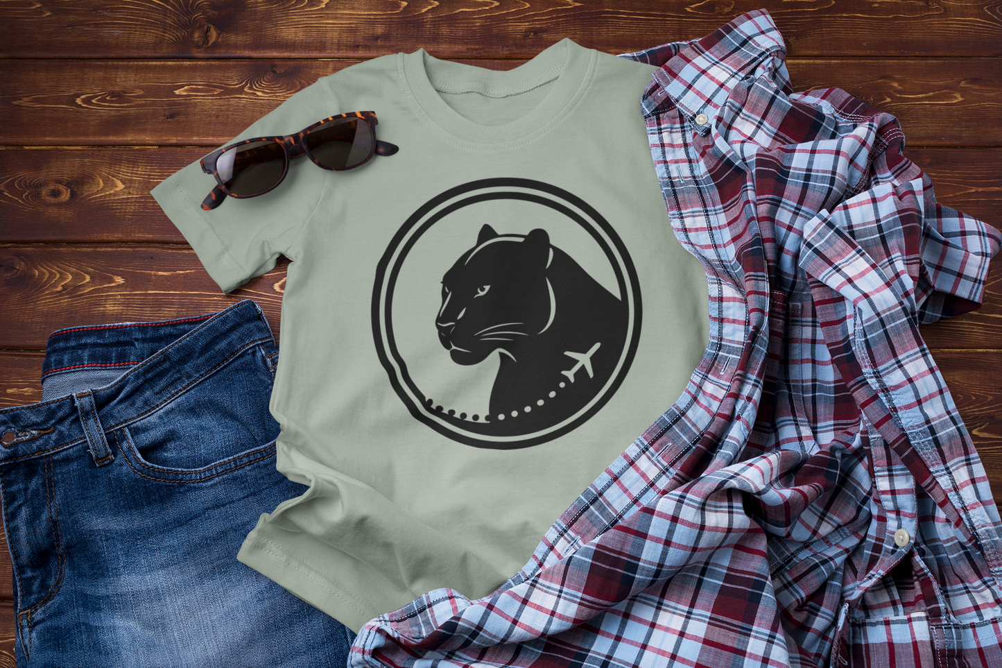 Flight of the Panther – Bold Explorer Travel Shirt