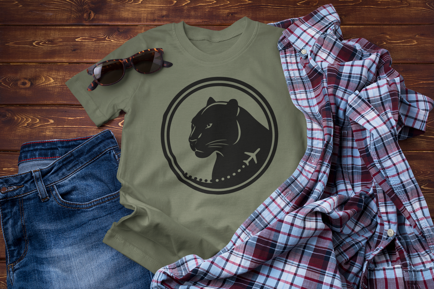 Flight of the Panther – Bold Explorer Travel Shirt