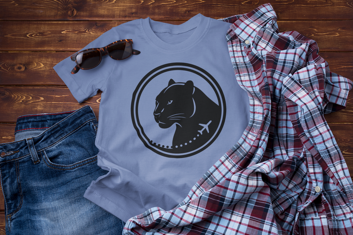 Flight of the Panther – Bold Explorer Travel Shirt