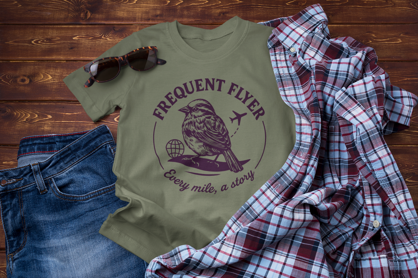 Frequent Flyer – Every Mile, a Story Travel T-Shirt