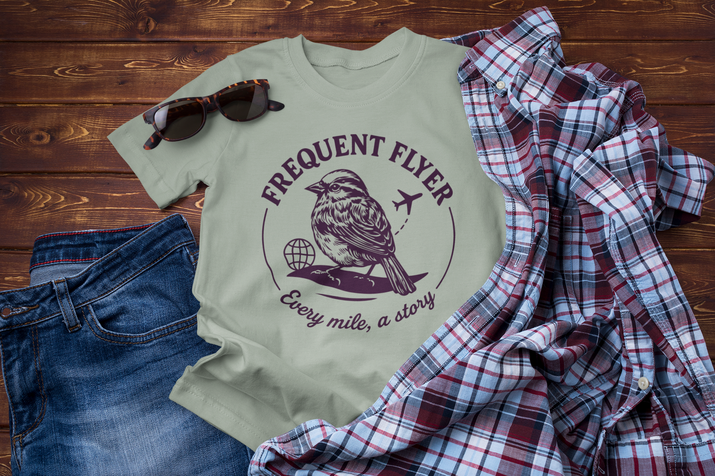 Frequent Flyer – Every Mile, a Story Travel T-Shirt