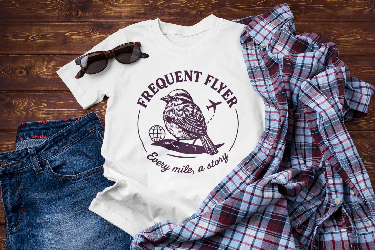 Frequent Flyer – Every Mile, a Story Travel T-Shirt