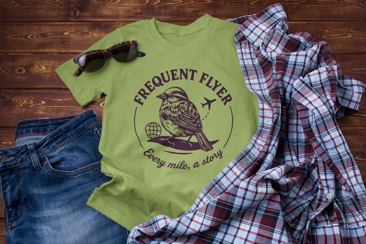 Frequent Flyer – Every Mile, a Story Travel T-Shirt